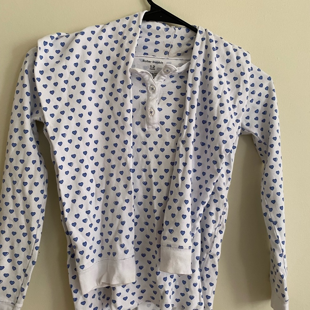 Roller Rabbit Blue Heart Pajamas